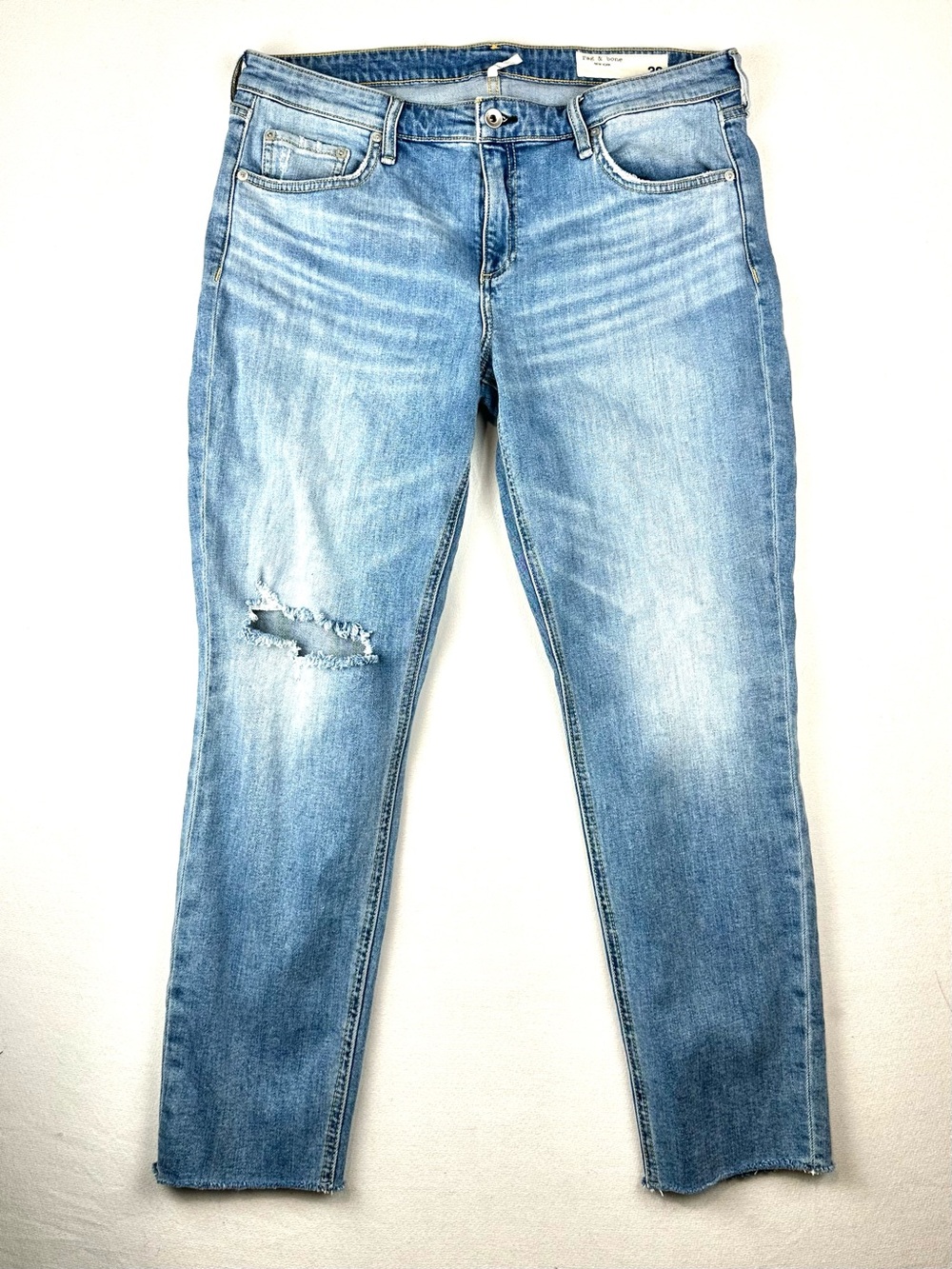 Rag & Bone Cate Mid Rise Ankle Skinny Jean Distressed